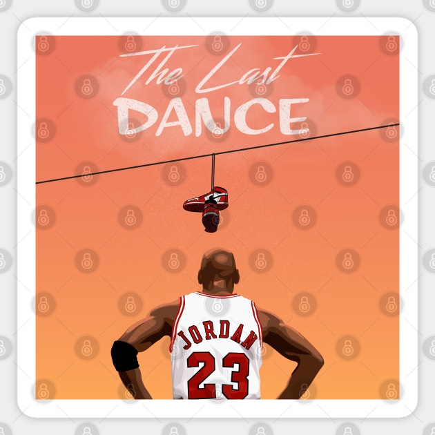 Michael Jordan - The Last Dance Poster Sticker by midaillustrator